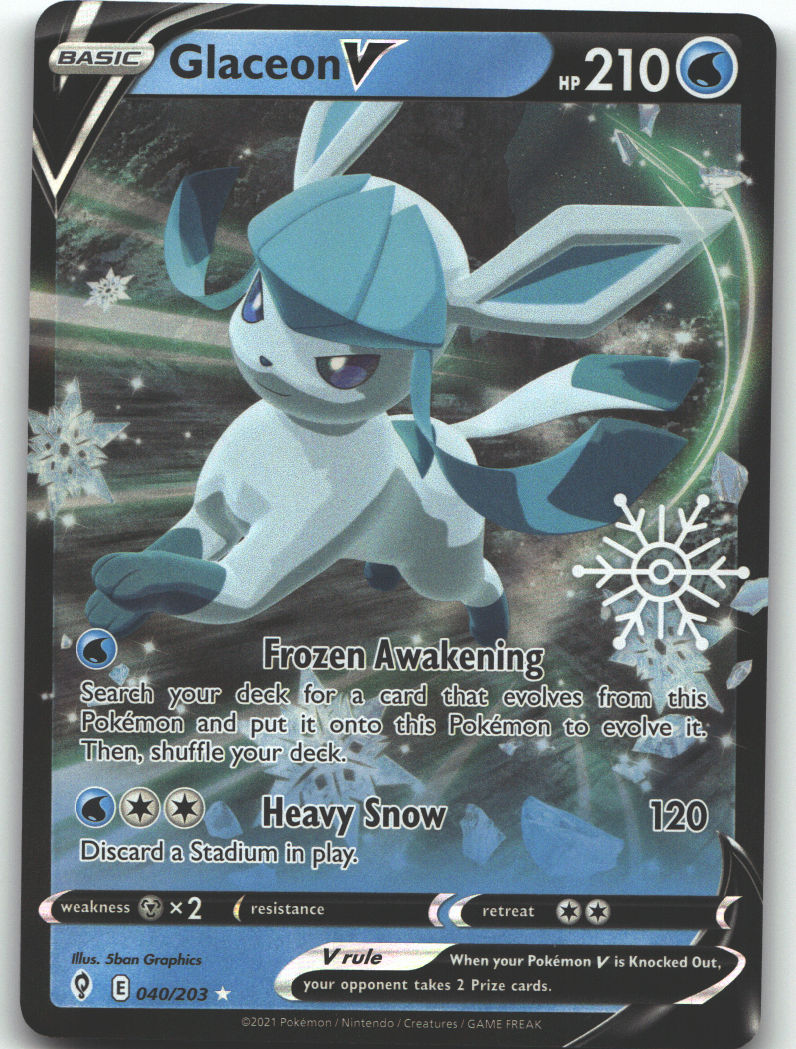 Glaceon V - 040/203 (Holiday Calendar)