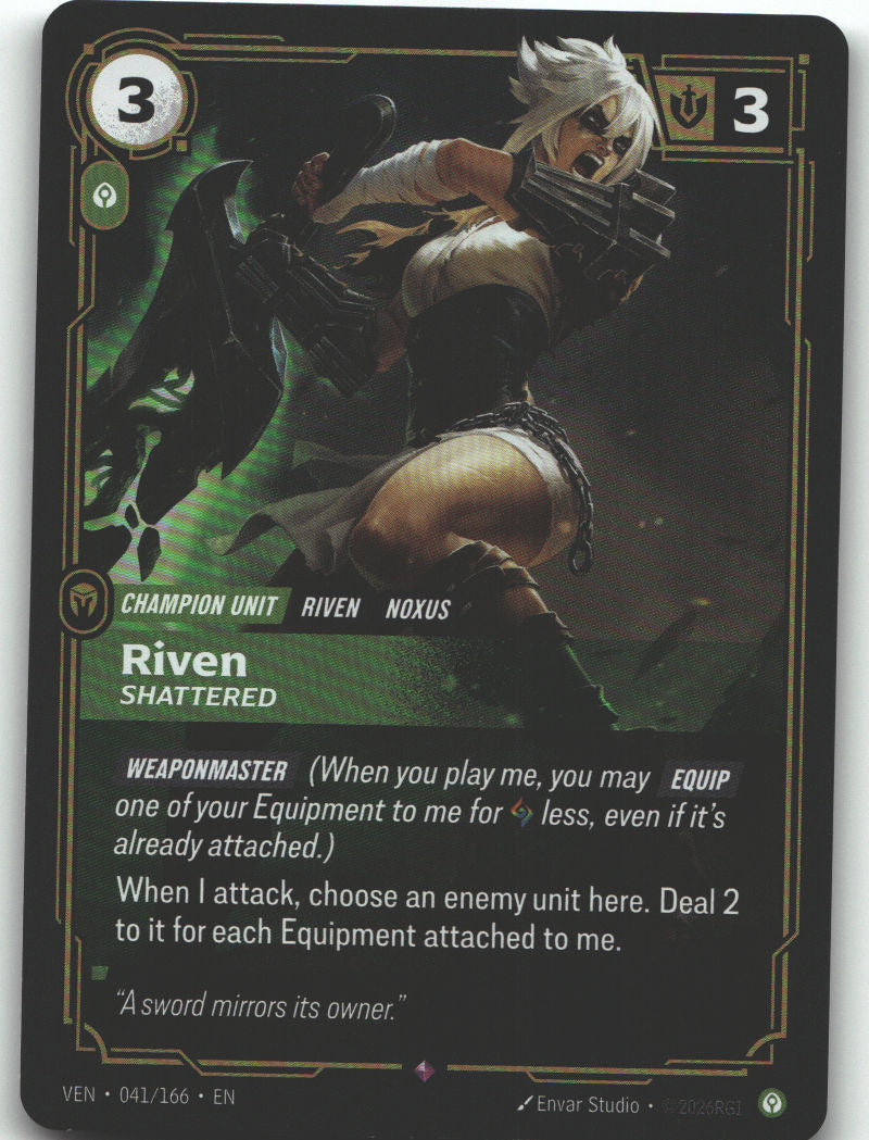 Riven, Shattered