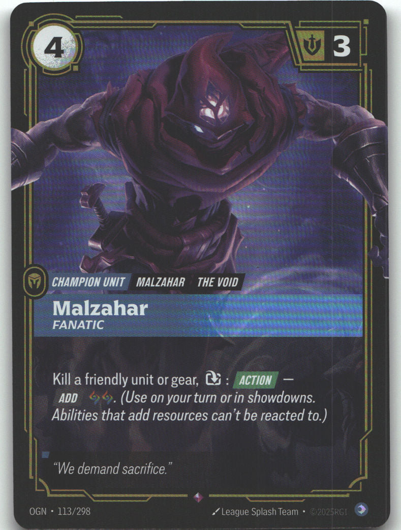 Malzahar, Fanatic