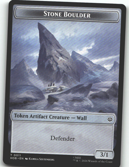 Stone Boulder // Dragon Double-Sided Token