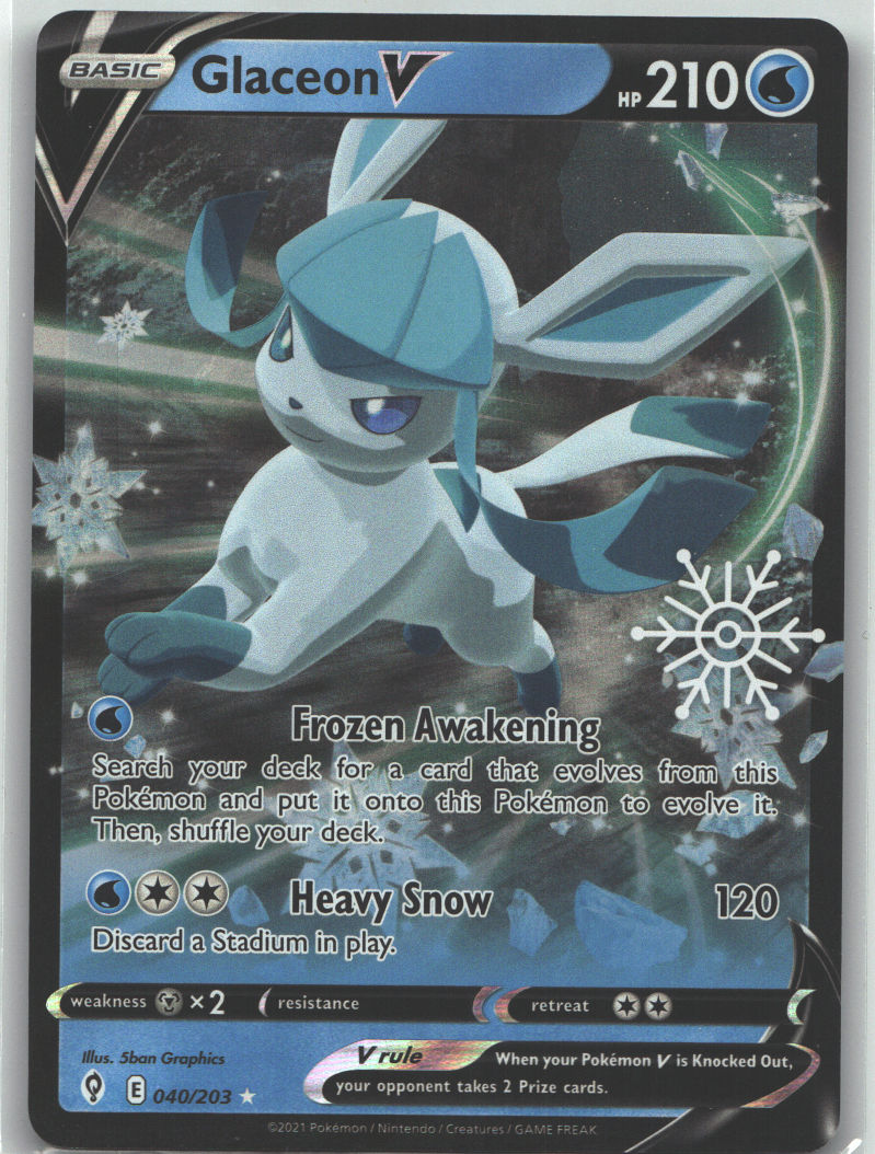 Glaceon V - 040/203 (Holiday Calendar)