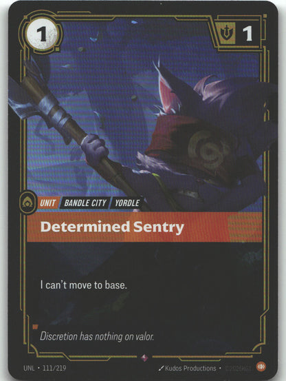 Determined Sentry | Near Mint / English / Foil