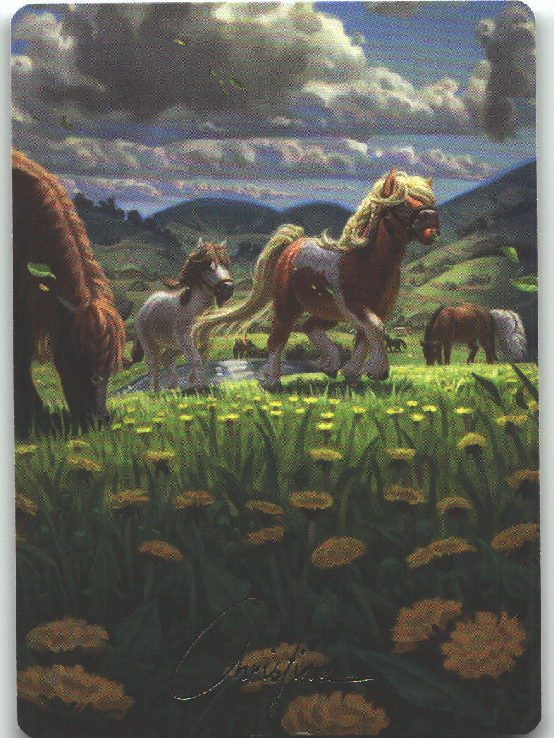 Troop of Ponies Art Card (Gold-Stamped Signature)