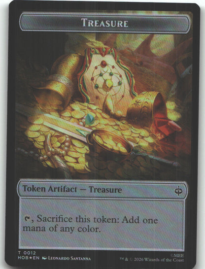 Human Soldier // Treasure (0012) Double-Sided Token