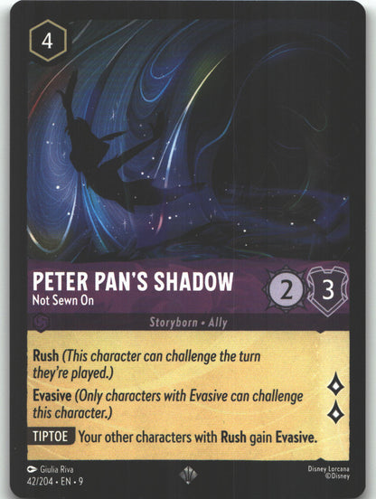 Peter Pan's Shadow - Not Sewn On