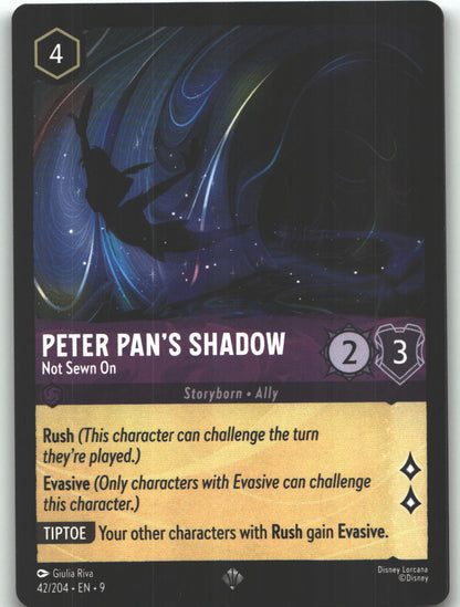 Peter Pan's Shadow - Not Sewn On