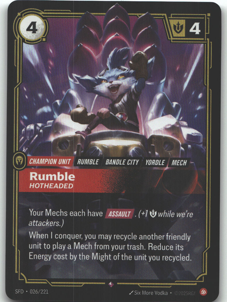 Rumble, Hotheaded