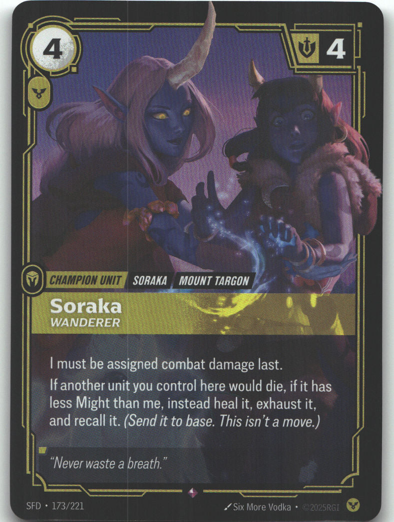 Soraka, Wanderer