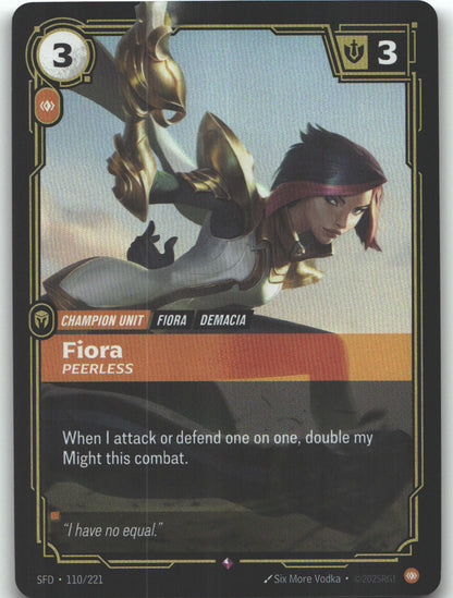 Fiora, Peerless