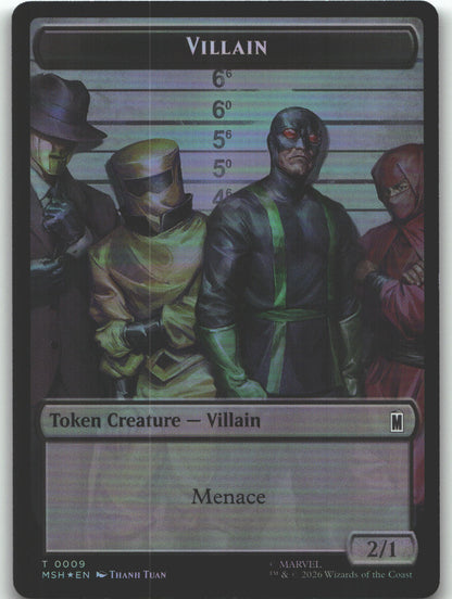 Villain (0025) // Robot Villain (0026) Double-Sided Token (Surge Foil)