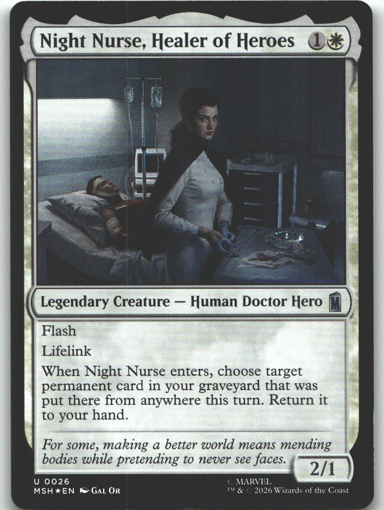Night Nurse, Healer of Heroes