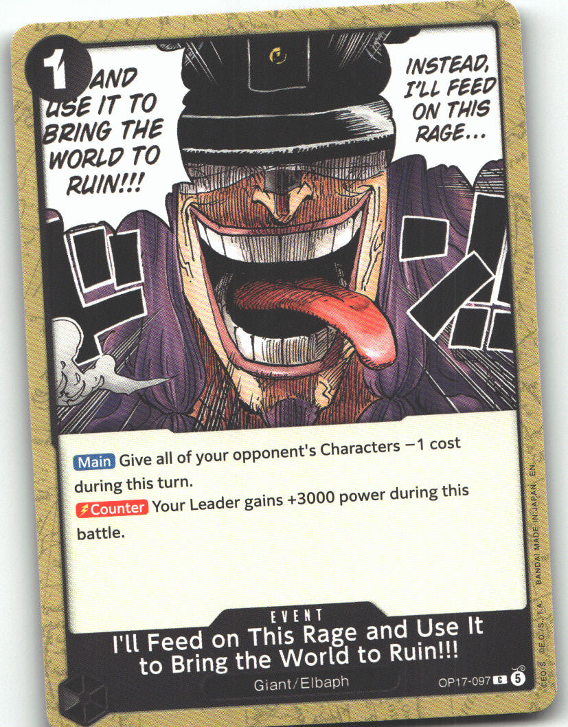 I'll Feed on This Rage and Use It to Bring the World to Ruin!!!