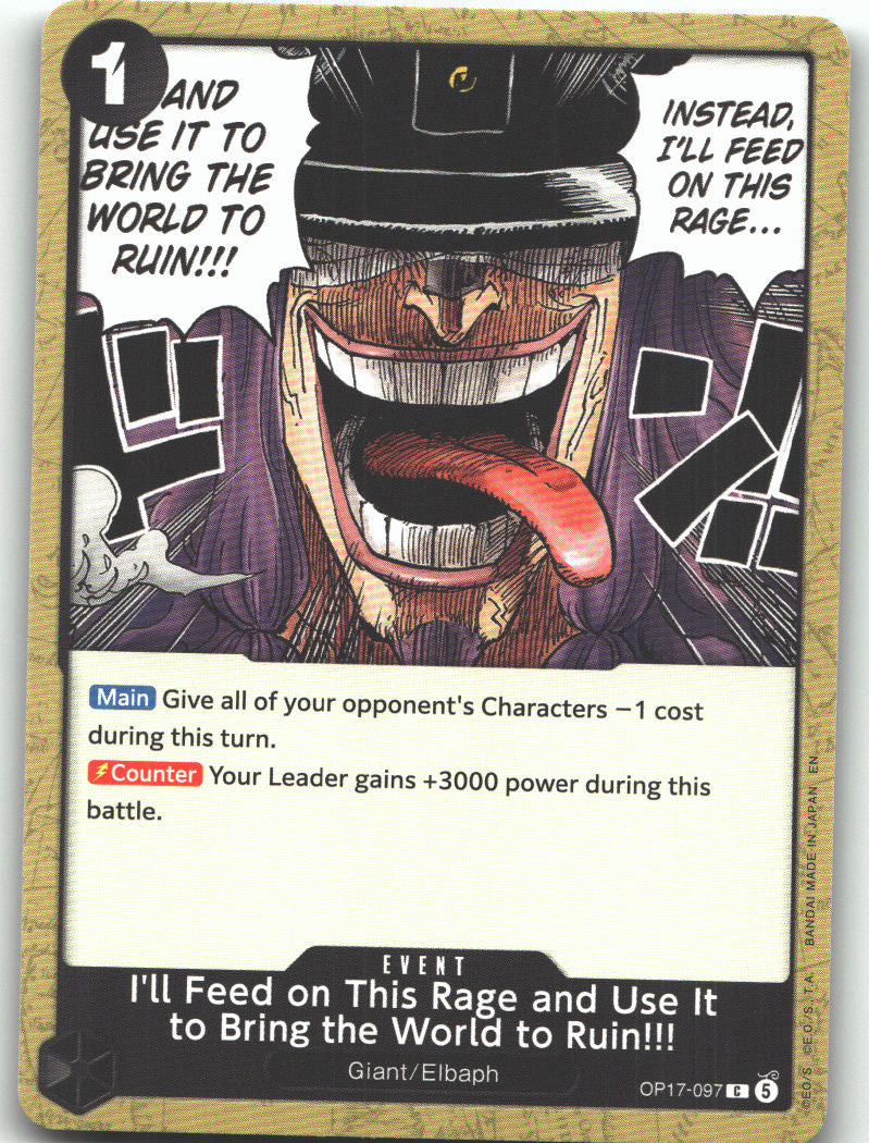 I'll Feed on This Rage and Use It to Bring the World to Ruin!!!