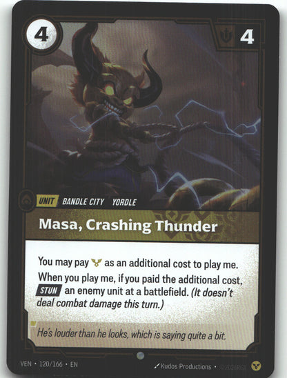 Masa, Crashing Thunder