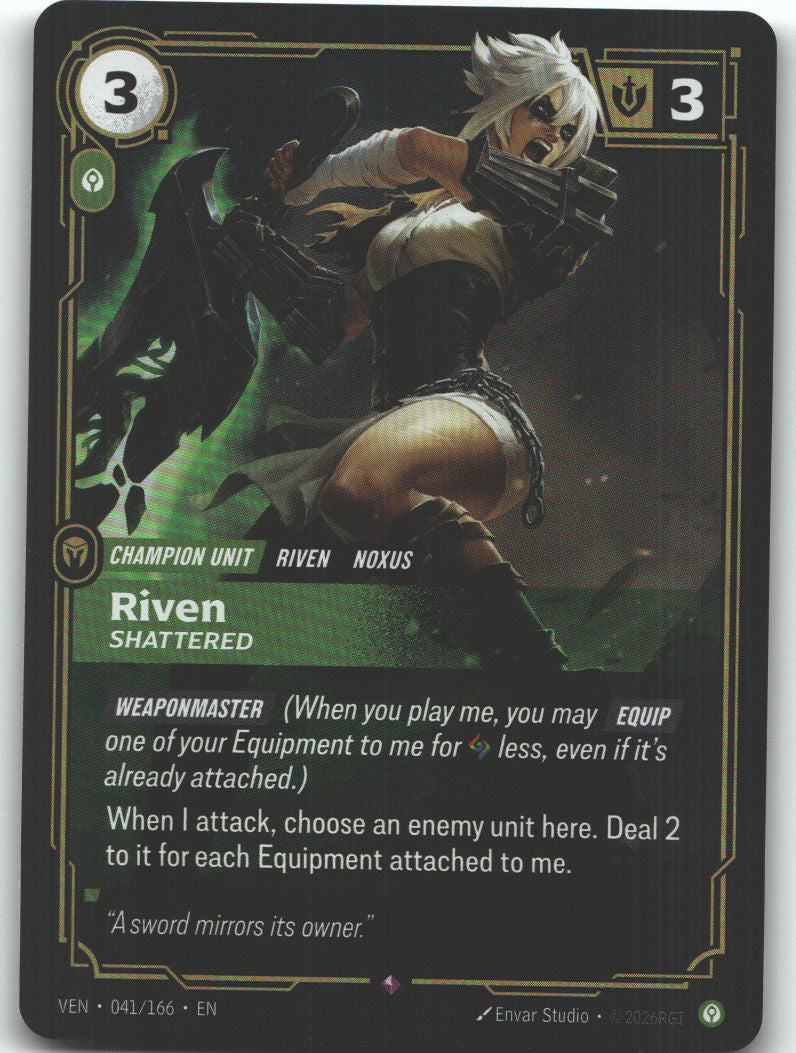 Riven, Shattered