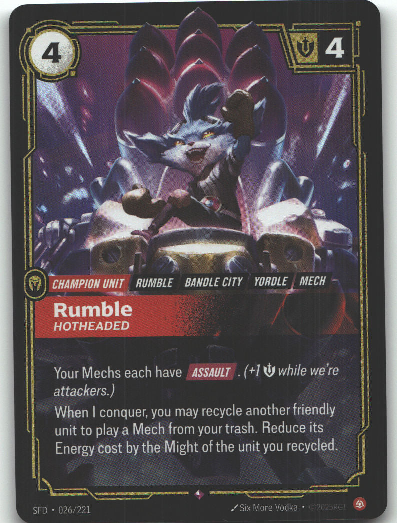 Rumble, Hotheaded