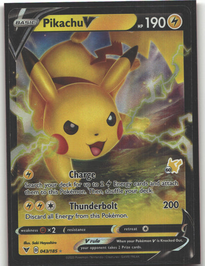 Pikachu V - 043/185 (#60 Pikachu Stamped)