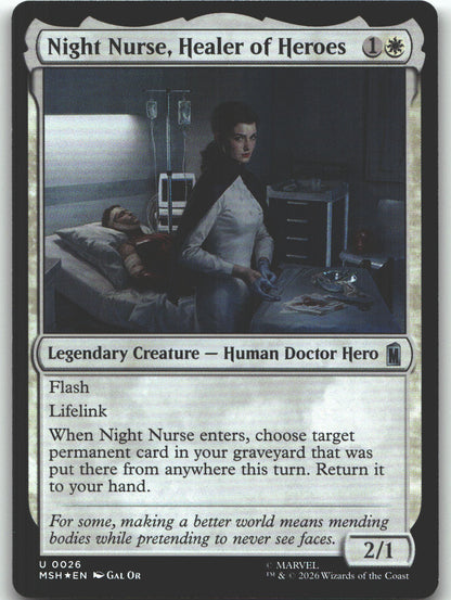 Night Nurse, Healer of Heroes