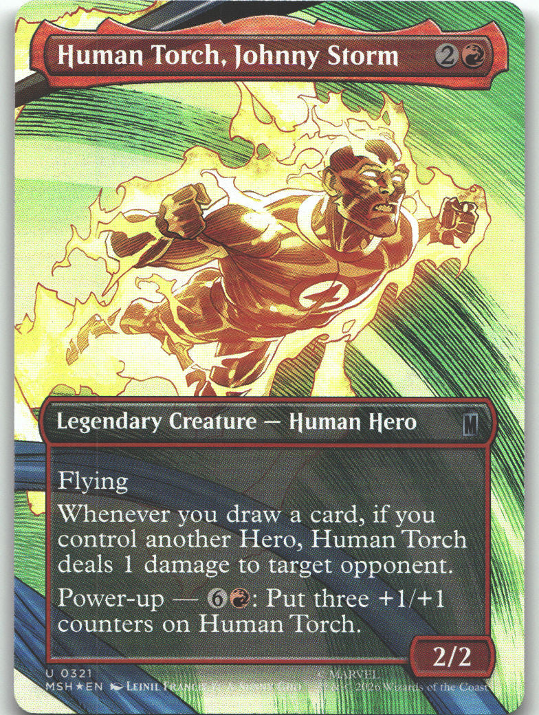 Human Torch, Johnny Storm (Borderless)