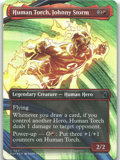 Human Torch, Johnny Storm (Borderless)