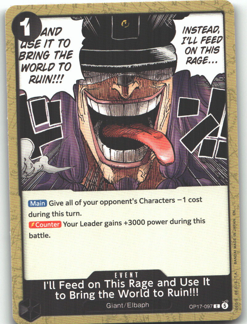 I'll Feed on This Rage and Use It to Bring the World to Ruin!!!