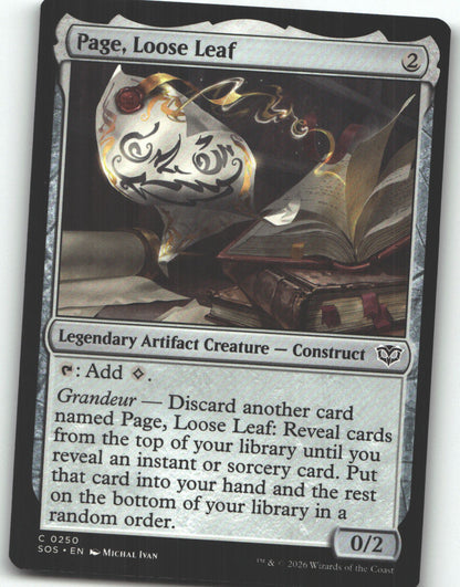 Page, Loose Leaf
