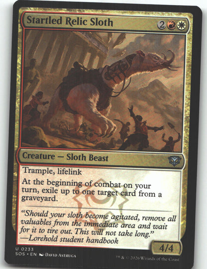 Startled Relic Sloth