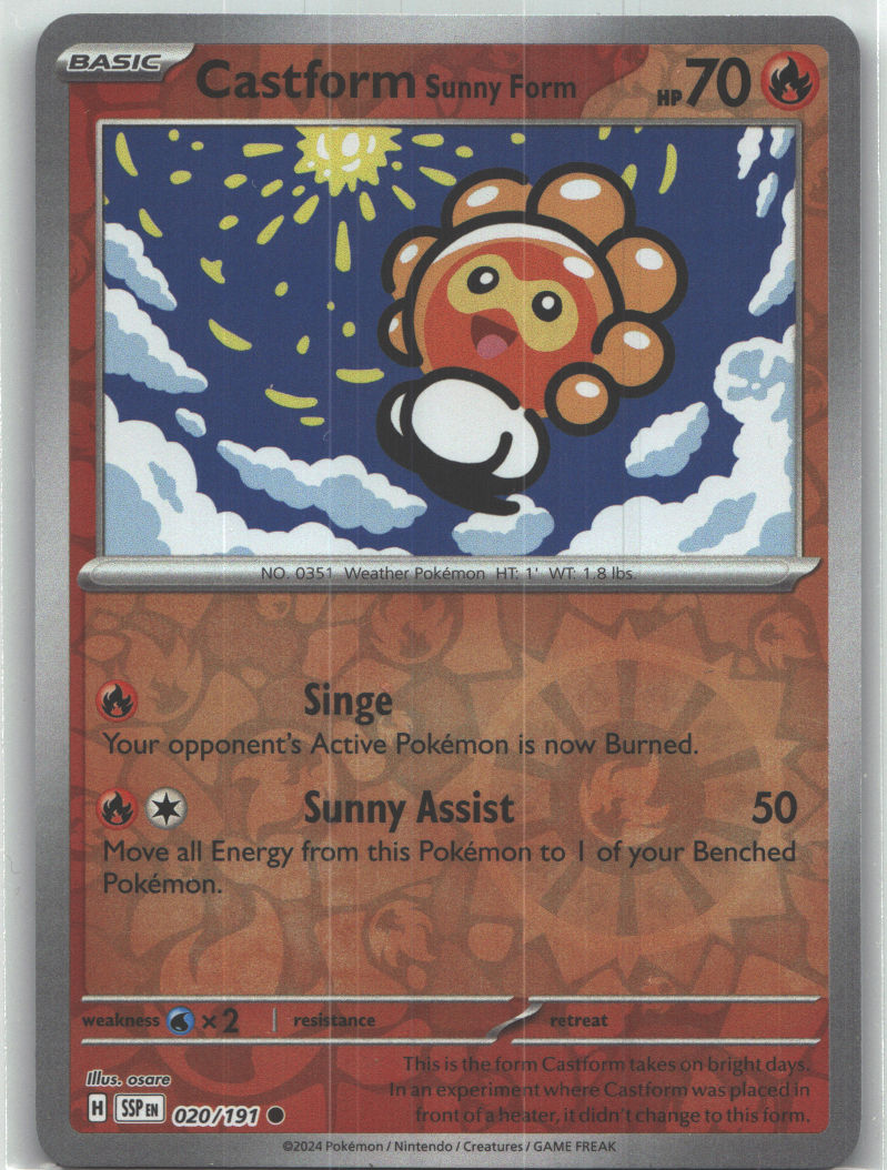 Castform Sunny Form - 020/191