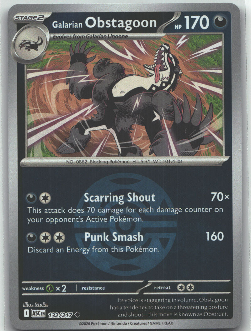 Galarian Obstagoon - 132/217 (Dusk Ball)