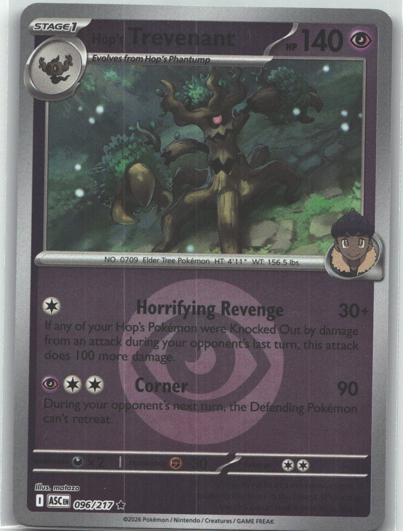 Hop's Trevenant - 096/217 (Energy Symbol Pattern)