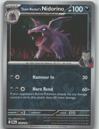 Team Rocket's Nidorino