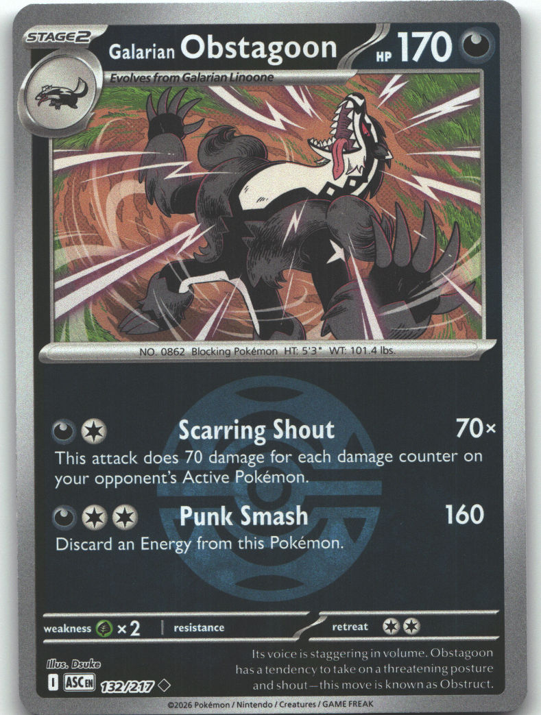 Galarian Obstagoon - 132/217 (Dusk Ball)