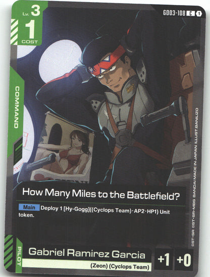 How Many Miles to the Battlefield?