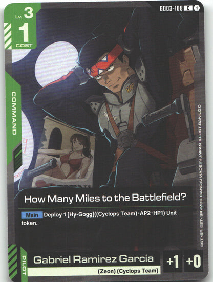 How Many Miles to the Battlefield?