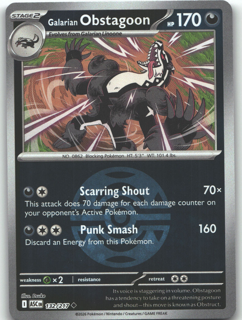 Galarian Obstagoon - 132/217 (Dusk Ball)