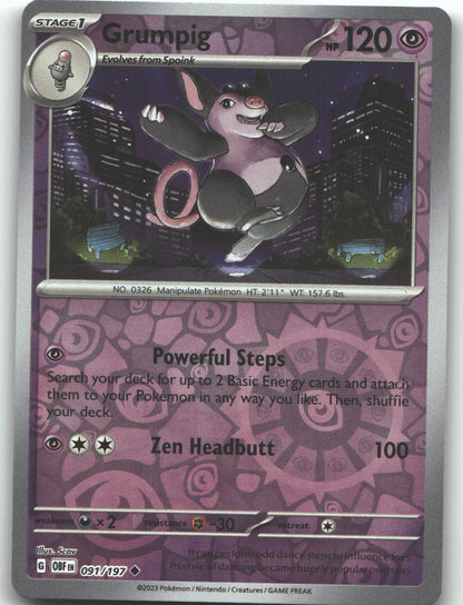 Grumpig | Near Mint / English / Reverse Holofoil