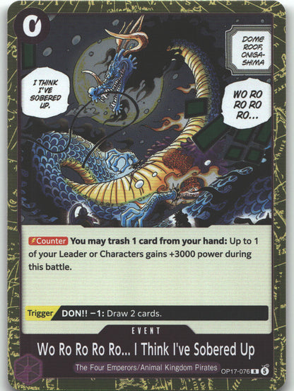 Wo Ro Ro Ro Ro... I Think I've Sobered Up | Near Mint / English / Foil