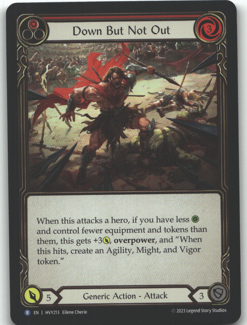 Down But Not Out (Red) | Lightly Played / English / Rainbow Foil