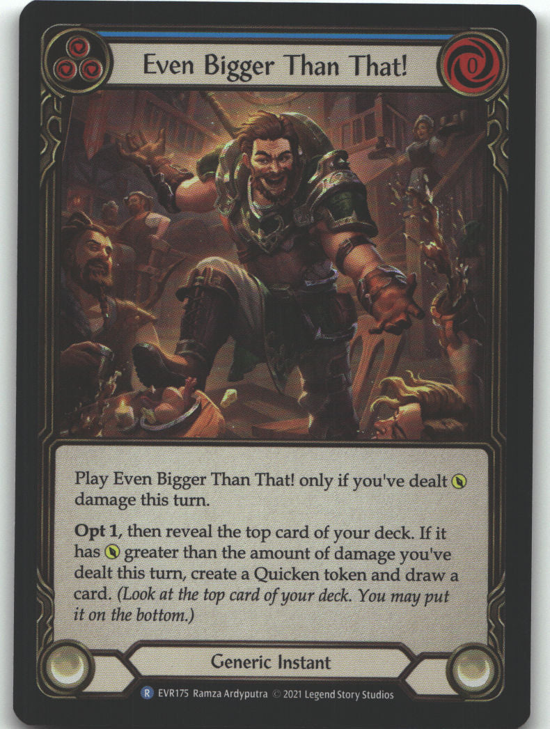 Even Bigger Than That! (Blue) | Lightly Played / English / 1st Edition Rainbow Foil
