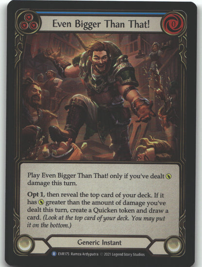 Even Bigger Than That! (Blue) | Lightly Played / English / 1st Edition Rainbow Foil