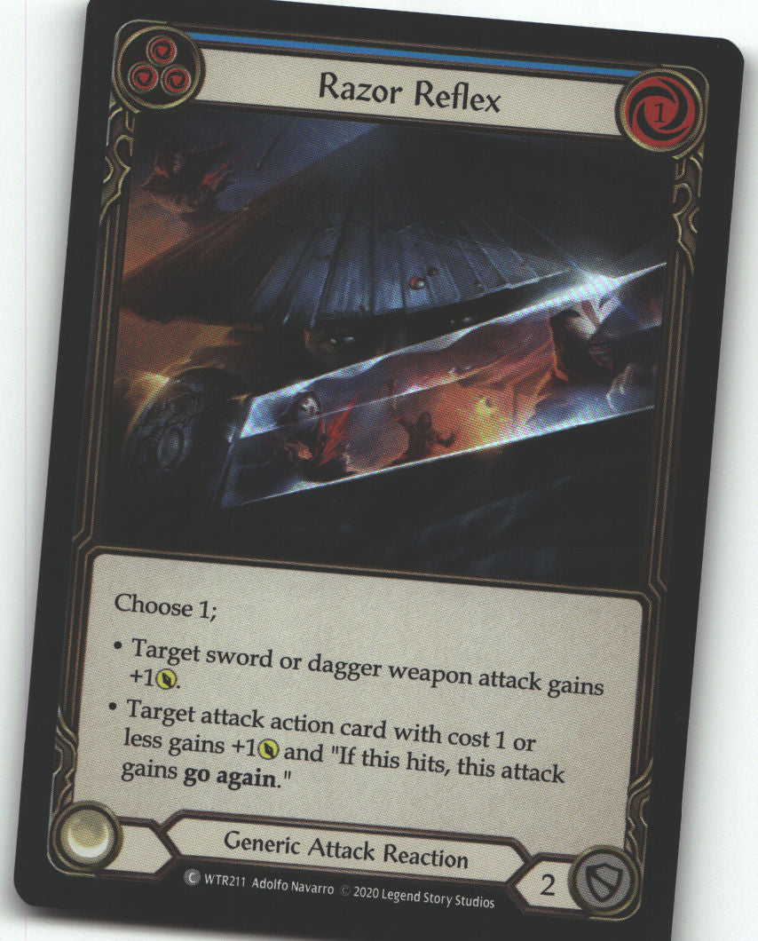 Razor Reflex (Blue) | Lightly Played / English / 1st Edition Rainbow Foil