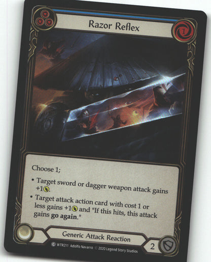 Razor Reflex (Blue) | Lightly Played / English / 1st Edition Rainbow Foil