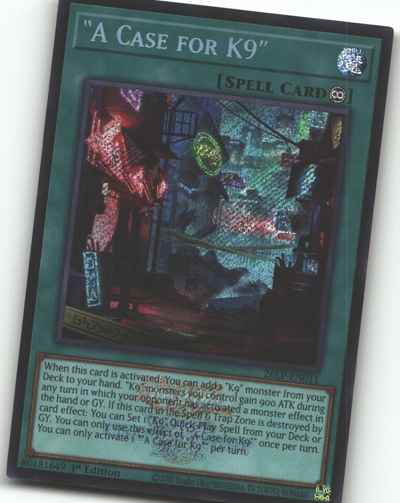 "A Case for K9" (Emblazoned Secret Rare) | Lightly Played / English / 1St Edition