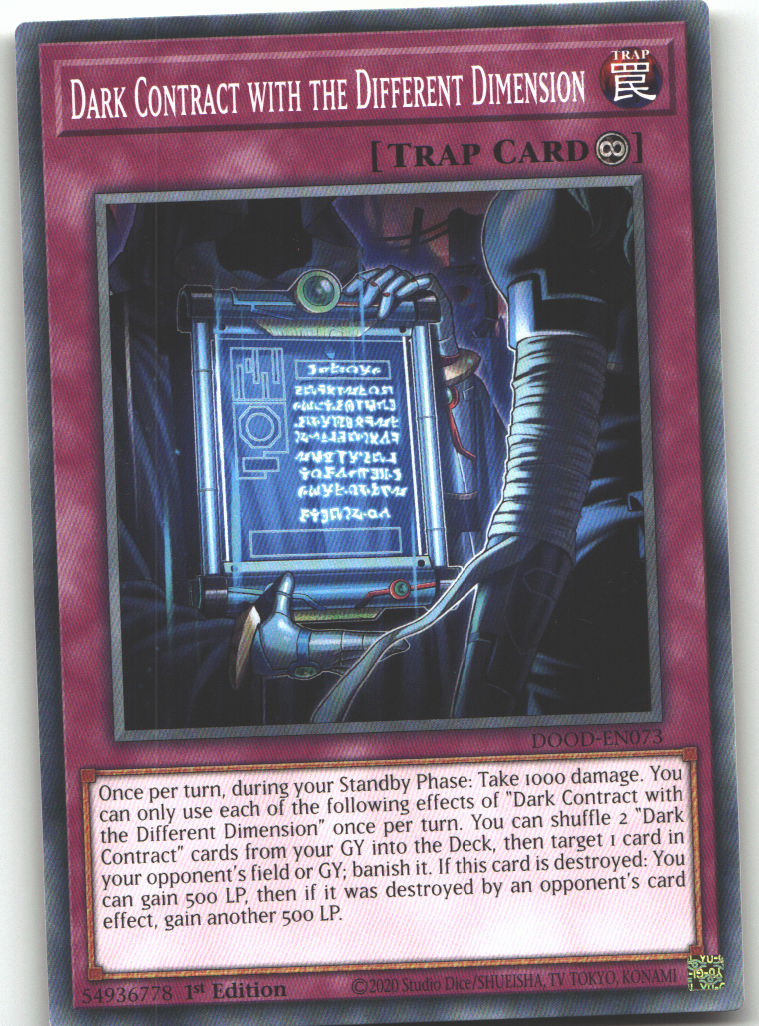 Dark Contract with the Different Dimension