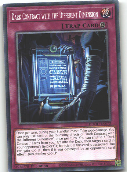 Dark Contract with the Different Dimension