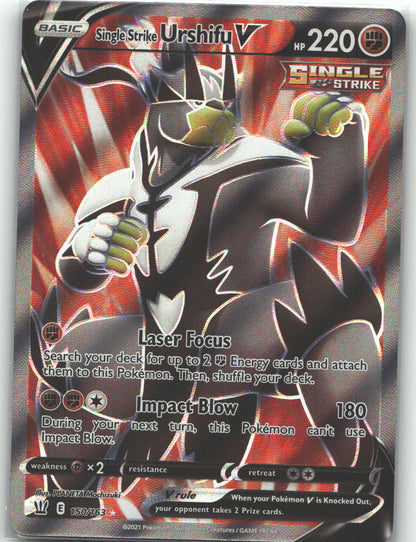 Single Strike Urshifu V (Full Art) | Near Mint / English / Holofoil