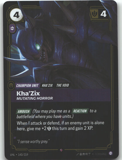 Kha'Zix, Mutating Horror | Near Mint / English / Foil