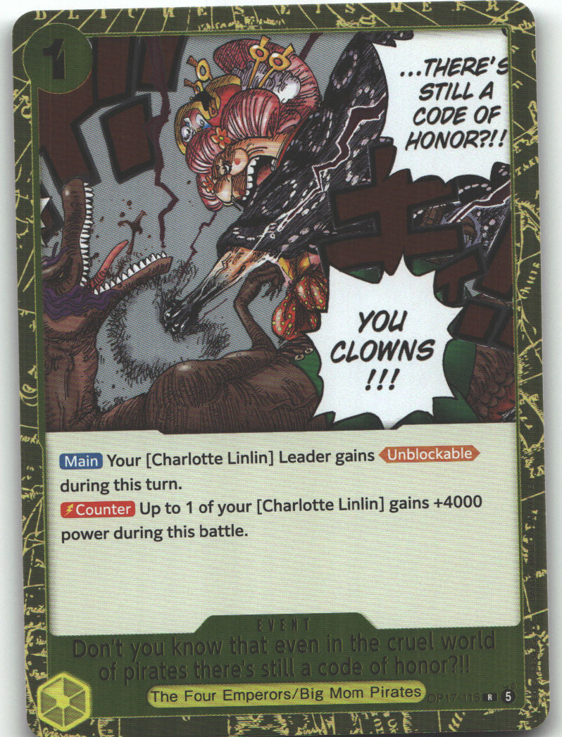 Don't you know that even in the cruel world of pirates there's still a code of honor?!! | Near Mint / English / Foil