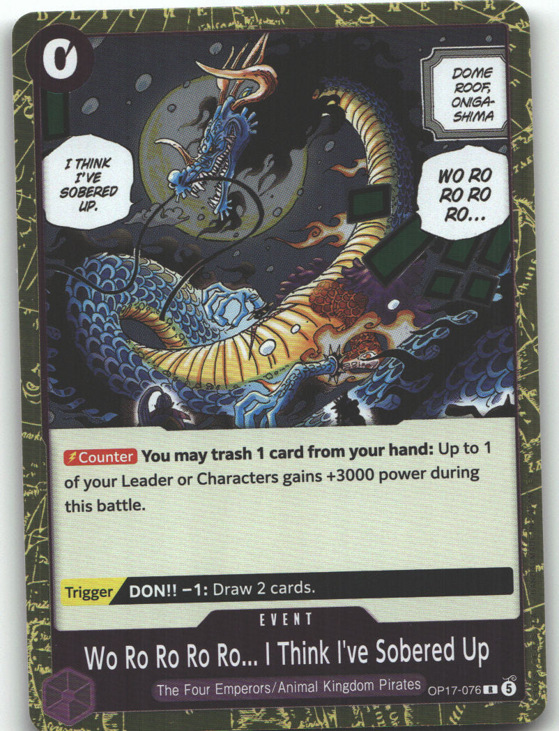 Wo Ro Ro Ro Ro... I Think I've Sobered Up | Near Mint / English / Foil
