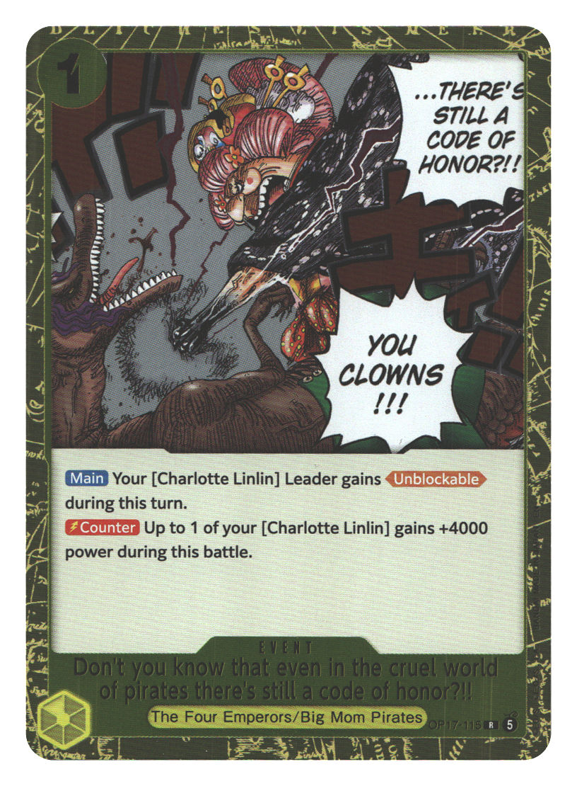 Don't you know that even in the cruel world of pirates there's still a code of honor?!! | Near Mint / English / Foil